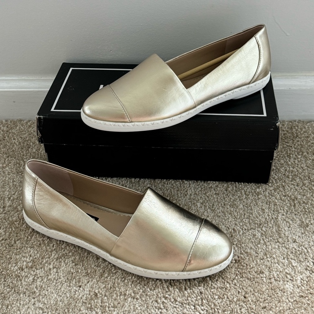 Karl Lagerfeld Paris Chespie Gold Metallic Nappa